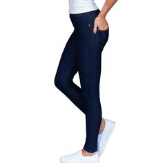 This Hybrid Denim Leggings Made Of Premium Stretch Denim Material That Offers Control And Smooths Curves And Bumps. Features Back Pockets Embellished With Studs Detail. Perfect For The Fashionistas! 75% Cotton, 17% Polyester, 8% Spandex Model Is Wearing The One-Size. The Os Option Fits Well For Jean Sizes 0-10 Tc Works Well For Sizes 12-14 Tc2 Is A Good Fit For Sizes 16-20. Denim Material, Denim Leggings, Denim Blue, Jeggings, Jeans Fit, Stretch Denim, Size 16, Blue Denim, Jeans Size