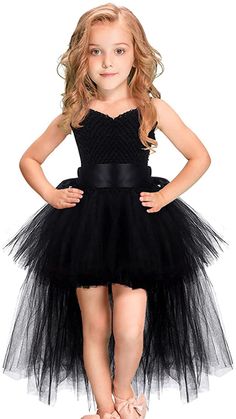 PRICES MAY VARY. ❤Trendy style: The halloween tutu dress for girls features a unique silhouette with a low front and high back tulle skirt, creating a playful and eye-catching look. The puffy tulle design adds volume and drama to the overall appearance, making it a fashionable choice. ❤Material: The little girls birthday party dress is is consists of stretchable spandex crochet(with lining) and handmade soft tulle(without lining), V-neck design and adjustable shoulder straps add a comfortable to Girls Ball Gown Dresses, Unicorn Dress Girls, Gaun Tulle, Girls Ball Gown, Girls Tulle Dress, Tulle Party Dress, Girls Tutu Dresses, Kids Party Dresses, Angel Dress