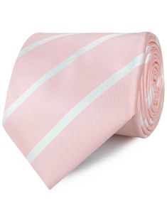 Blush Pink Striped Necktie |Men's Suit Neckties for Men | Mens Wedding Necktie Wide Ties Normal Width Handmade Gentlemen Accessories for Guys | Buy Online Shop Australia |Neckties Men's Fashion |Microfiber Necktie Blush Pink With White Striped Wedding Style  |OTAA White Stripes Wedding, Gentlemen Accessories, Mens Wedding Ties, Rose Gold Cufflinks, Men Ties, Striped Wedding, Lapel Flower, Pink Palette, Tie Men