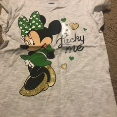 Nwt Never Used Minnie Mouse 3t St. Patrick’s Day T Shirt. Super Cute. No Offers Please. Thank You Cotton Minnie Mouse Top For Playtime, Cotton Mickey Mouse Top For Playtime, Casual Minnie Mouse Tops For Playtime, Playful Mickey Mouse Tops For Playtime, Cute Minnie Mouse Tops For Birthday, Cute Minnie Mouse Top For Birthday, Santa Beard, Old Navy Kids, Inspirational Tees