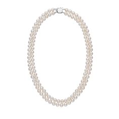 Are you the type who appreciates the subtle nuances that differentiate really good from the very best? If so, you're the type who will appreciate this exquisite, double strand of pearls. Featuring the highest .01% of the freshwater pearl harvest each year, these pearls are exceptionally fine and exceptionally rare. With less than 5% deviation from a perfectly round shape, these pearls rival the finest saltwater pearls. The pearls measure 6.5-7.0 mm, which is considered a petite size, but as a do Akoya Pearl Necklace, Saltwater Pearls, Double Strand Necklace, Jewelry Appraisal, Clasp Necklace, Pearl Types, Akoya Pearls, Pearl Size, Pricing Jewelry