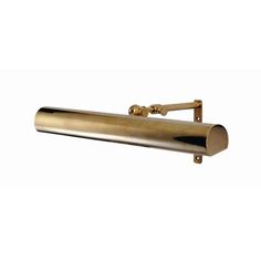 an antique brass toilet roll holder