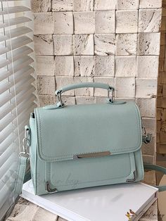 Color: Mint Blue, Size: one-size Aesthetic Azul, Teal Bag, Modern Handbag, Blue Preppy, Lady Dior Handbag, Expensive Bag, Luxury Bags Collection, Aesthetic Bags, Embossed Metal