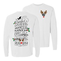 You know all the Reindeer Names- Include your Monogram among these 4-Legged Christmas Legends!🔴🦌🦌🦌🦌🦌🦌🦌🦌🦌🎅🏼🎁 Everyone... Christmas Legends, Reindeer Names, Monogram Outfit, Long Sleeve Baseball Tee, Matching Sets Outfit, Fall Denim, Embroidery Monogram, Long Sleeve Kids, S Monogram