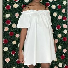 Brand New Self-Tie Cami Straps Off-Shoulder Mini Dress. Relaxed Fit Stretchy Off-The-Shoulder Hem Unlined, Semi-Sheer Ruffle Short Sleeve Color: White Dress Length: Approx. 27 Inches Top-Rated Seller | Same/Next Day Shipping | Offers Welcome | Bundle & Save! Ruffle Shorts, Ruffle Mini Dress, Off The Shoulder, Dress Length, Off Shoulder, White Dress, Colorful Dresses, Relaxed Fit, Mini Dress