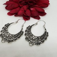 2" Lock Hoop Decorative Filigree Earrings Crystal Center Accent Item# E2580 Bundle To Save! Bigger Bundle, Contact Me For Best Price! Reasonable Offers Accepted! Over 1000 Available Listings! Suggested User/Posh Ambassador! Silver Nickel-free Hoop Earrings For Summer, Elegant Summer Dangle Hoop Earrings, Vintage Summer Hoop Earrings, Vintage Metal Hoop Earrings For Summer, Summer Vintage Metal Hoop Earrings, Elegant Hoop Earrings For Summer, Summer Wedding Metal Earrings, Elegant Metal Hoop Earrings For Summer, Elegant Dangle Hoop Earrings For Festivals