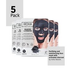 The Iroha Nature facial sheet mask with activated charcoal, niacinamide, hyaluronic acid, and allantoin is a product that deeply purifies and hydrates the skin. It contains activated charcoal, acting as a cleansing agent, eliminating impurities and toxins; niacinamide, which reduces sebum expression and the appearance of dark spots; hyaluronic acid, which provides intensive hydration and improves elasticity, helping to fill and firm small wrinkles; and allantoin, which softens the skin and promo Mask For Skin Care, Facial Sheet Mask, Face Sheet Mask, For Skin Care, Activated Charcoal, Sheet Mask, Beauty Face, Dark Spots, Oily Skin