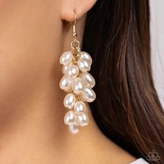 Pearl Posse Gold Earring Spring White Pearl Earrings, Elegant White Summer Earrings, Summer White Pearl Drop Jewelry, Elegant Cream Jewelry For Summer, Elegant White Jewelry For Spring, Elegant White Spring Jewelry, Elegant Summer Cream Jewelry, White Jewelry For Summer Party, Casual White Jewelry For Party