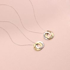 ♡ CUSTOM * FAMILY * NECKLACE ♡ | Our Family Circle Necklaces are 100% handcrafted with Sterling Silver - perfect for daily wear or as a unique and meaningful gift for your loved ones, for any occasion... | » ITEM * DETAILS « -------------------- ◗ Material: SOLID 925 STERLING SILVER ◗ Finish (Available in 3 colors): Silver, Gold and Rose Gold ◗ Dimension: 13mm (Outer diameter) ◗ Item will come packaged in a cute jewelry box, ready for gifting! » HOW * TO * ORDER « ------------------------ ◗ Choose the number of circles, length, and finish you would like in the drop down menus. ◗ Let us know the  [ names/dates/messages/Roman numerals ]  you would like in the PERSONALIZATION BOX using this format:    › CHAIN COLOR:     › CIRCLE 1: (Material type & Engraving)     › CIRCLE 2: (Material type & Circle Necklaces, Names Necklace, Interlocking Ring, Handwriting Jewelry, Family Circle, Fingerprint Jewelry, Family Necklace, Name Jewelry, Custom Name Necklace