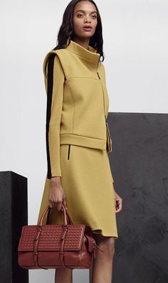 Dress Shapes, Italian Luxury, 2016 Fashion, Bottega Veneta, Pinterest Likes, Cold Shoulder Dress, Dresses For Work, Outfit Ideas