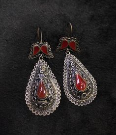 It's Antique Silver Unique Kazaki Region Afghanistan Earrings With Natural Ancient Agate Stone It's Handmade Totally Handmade Silver From Afghanistan Material SilverGemstone Agate Stone Red Handmade Drop Earrings, Handmade Artisan Red Earrings, Red Bohemian Sterling Silver Earrings, Red Natural Stone Drop Earrings, Artisan Red Dangle Earrings, Artisan Red Pierced Jewelry, Red Natural Stones Drop Earrings, Artisan Red Teardrop Earrings, Handmade Red Earrings For Formal Occasions