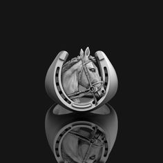 Silver Horseshoe Ring - Cowboy Jewelry, Equestrian Ring, Lucky Western Symbol, Unique Gift for Horse Lovers Embrace the spirit of the West with our Silver Horseshoe Ring, a perfect piece of cowboy and equestrian jewelry. This ring features a beautifully crafted horseshoe, symbolizing luck and connection to the equestrian world. Made from high-quality silver, this ring is ideal for horse lovers and those who appreciate Western aesthetics. Perfect as a unique gift or a special addition to your own Equestrian Ring, Cowboy Jewelry, Western Aesthetics, Lovers Embrace, Horseshoe Ring, Lucky Symbols, Equestrian Jewelry, Signet Rings, Horse Lovers