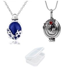 PRICES MAY VARY. 【Package include】2 pcs necklace+ 1pc box. 【Elegant design】 This necklace is the exact replica of the amulet worn by Elena Gilbert in The Vampire Diaries TV series. 【Material】 Zinc alloy. 【Perfect gift idea】Holiday season Christmas present Birthday gift Valentines Day Present Graduation Wedding Ornaments Anniversary Engagement Mother's day Halloween Year Anniversary Birthstone Gem Stone. 【Customer Care Promise】Our products come with 30-day money back service. If you don't like ou Katherine Pierce Necklace, Blue Locket Necklaces For Keepsake, Transparent Box, Birthstone Gems, Silver Necklace Set, Valentines Day Presents, Wedding Ornament, Necklace Set, Charm Necklace