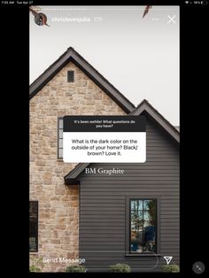 an image of a house with the text what is the dark color on the window?