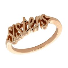 Handwriting Script Sisters Ring in 14K Pink, Rose GoldRetail Price: $495.00Online Price: $346.00Sziro Style No.: LRK22934PDesigner: Sziro Jewelry Ring is about 6.9mm wide and 2.3mm thick. Sisters is about 16mm wide. https://youtu.be/YTreebYsxq8 Sisters Ring, Sister Rings, Handwriting Script, 3d Skull, Contemporary Ring, Cross Charms, Jewelry Ring, Handwriting, Pink Rose