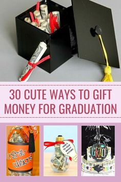 Cute Graduation Money Gifts Ideas For College Graduation Gifts, College Graduation Money Gift Ideas, Cute Ways To Gift Money, Graduation Money Ideas, Money Gift Ideas For Graduation, Money Graduation Gift Ideas, Fun Ways To Give Money As A Gift, Ways To Gift Money, Graduation Gift Ideas College