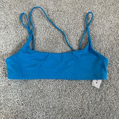 La Hearts By Pacsun Blue Zenna Strappy Tank Bikini Top. No Padding. Nwt Blue Bra Friendly Tankini, Blue Bra-friendly Tankini, Blue Tankini For Sunbathing During Beach Season, Spring Beach Swimwear With Straps, Casual Strappy Swimwear Bra Friendly, Blue Strapped Swimwear For Summer, Blue Tankini With Built-in Bra For Beach Party, Casual Strappy Swimwear For Sunbathing, Blue Summer Swimwear With Built-in Bra