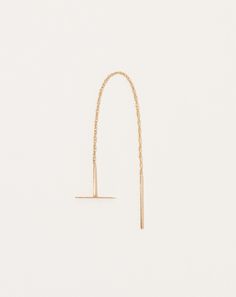 Blanca Monrós Gómez Bar and Chain Stitch Earring. 14k yellow gold drawn chain earring. Sold individually. Made using reclaimed gold. Dimensions: 3.8" in total length Material: 14k gold Origin: Handmade in New York City Why we Covet: Simple, elegant and luxe Gold Drawing, Chain Earring, Simple Elegant, Chain Stitch, Chain Earrings, York City, New York City, Gold Necklace, Yellow Gold