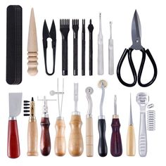 a collection of kitchen utensils and tools