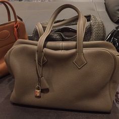 I Used Less Than 5 Times Size 14 Inches Long, 9 Inches High, And 6.5 Inches Deep Taurillon Clemence Leather Hermes Maline Bag, Hermes Victoria Bag, Hermes Runway, Hermes Victoria, Hermes Bags, Hermes Bag, Pinterest Board, Suitcases, Kate Spade Top Handle Bag