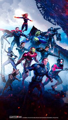 the avengers movie poster with many different characters