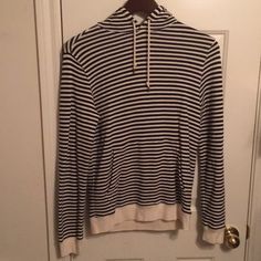 This Account Will Close On 12/31/24 - All Listings Will Be Removed Brand New. Never Worn. No Loose Threads, No Pulls Or Knobs, No Loss Of Shape On The Sweater And No Discoloring Of The Material. Striped Cotton Sweatshirt With Drawstring Hood, Striped Hooded Tops For Fall, Casual Striped Hoodie With Ribbed Cuffs, Casual Striped Hoodie With Drawstring Hood, Striped Long Sleeve Hoodie With Drawstring, Striped Casual Hoodie For Streetwear, Striped Casual Streetwear Hoodie, Casual Striped Hoodie For Streetwear, Casual Striped Winter Hoodie