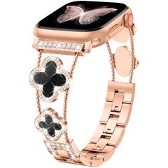 PRICES MAY VARY. Unique Four-leaf Clover Design: Odbeai diamond bands compatible with Apple Watch bands for women features a four-leaf clover design, which symbolizes good luck, hope, health and wealth. Each four-leaf clover and link is adorned with dazzling diamonds, making your watch band look gorgeous. You can use it as a multi-functional accessory to match different outfits and show your elegant fashion charm. The perfect combination of personality and fashion will win you many compliments C Apple Watch Bands For Women, Health And Wealth, Clover Design, Gold Apple Watch, 38mm Apple Watch Band, Sparkling Diamond, Functional Accessories, Different Outfits, Watch Model