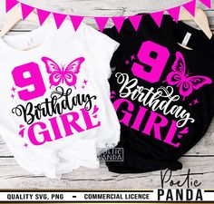 9th Birthday Shirt, Ninth Birthday, Nature Svg, Iron On Vinyl, Birthday Decor, 9th Birthday, Birthday Design, Silhouette Studio Designer Edition, Birthday Gift Ideas