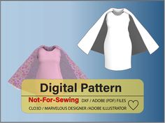 the digital pattern is not - for - sewing, and it does not have any fabric