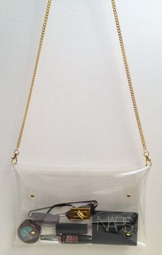 Big Transparent Clear Clutch Bag with metal chain by 9September DIY, DIY Fashion, Accessory Cheap Clear Modern Bags, Modern Clear Evening Bag, Clear Clutch Purse, Formal Clear Clutch Bag, Transparent Purse, Clear Clutch, Classic Purse, Clear Purses, Diy Clutch