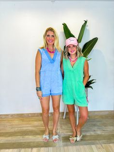 Cruise effortlessly through summer in the Coast To Coast Romper, a playful nod to free-spirited vibes with its tank-style straps and flattering v-neckline. Crafted for comfort, it boasts an oversized fit that's perfect for lounging or strolling along the beach. The acid wash finish adds a touch of boho chic, making it ideal for both daytime adventures and laid-back evenings. Pair it with your favorite sandals for a breezy beach look or throw on some sneakers for a casual brunch with friends. PRO Summer V-neck Tank Top For Day Out, Cotton V-neck Tank Top For Vacation, Trendy V-neck Tank Top For Beach, Casual V-neck Tank Top For Loungewear, Trendy V-neck Tank Top For The Beach, Trendy V-neck Beach Tank Top, Green Tank Top For Summer Vacation, Summer V-neck Beachwear Tank Top, Casual V-neck Tank Top For Beach Season