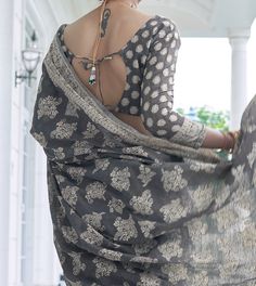 COLOR : Gray FABRIC : Saree & Blouse - Fancy Fabrics WORK : Lucknowi Chikankari WeavingOCCASION : Party Wear, Festival READY-TO-WEAR : No STITCHING : Available as semi-stitched fabric, can be stitched using standard size option (+ $20). Note: There might be a slight color variation due to lighting and flash used during photoshoot. The bright shade seen is the best closer view of fabric's color. Lucknowi Chikankari, Party Wear Saree, Wear Saree, Gray Fabric, Party Wear Sarees, Grey Fabric, Saree Blouse, Fabric Color, Party Wear