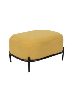 Yellow Upholstered Ottoman | DF Polly | Dutchfurniture.com Yellow Ottoman, Dutch Furniture, Home Decor Brands, Interior Concept, European Furniture, Upholstered Ottoman, Step Inside, Outdoor Ottoman, Ottoman