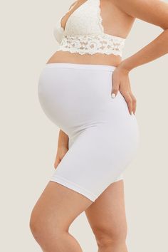 High Waist Shapewear Maternity Shorts|Seamless_White Maternity Photo Shoots, Nursing Sports Bra, Waist Shapewear, Summer Uniform, Casual Joggers, Workout Essentials, Maternity Shorts, Maternity Leggings, Maternity Pants