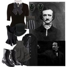 Grey Academia, Alice In Wonderland Outfit, Goth Outfit Inspo, Haunted Halloween