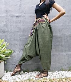 "The harem style trousers made from cotton fabric 100%with an elasticated smock waist and ankles they provide a comfortable lightweight fit, perfect for casual wear, festivals, yoga, holidays as well as pairing with a plain top to get that popular look. D I S C O U N T & P R O M O T I O N ❤ Buy 2 or more items, get 10% off ❤ Buy 4 or more items, get 15% off ENTER the coupon code: IYARA015 ❤ Buy 6 or more items, get 15% off ENTER the coupon code: IYARA020 PLEASE NOTE I can not apply a discoun Baggy Fantasy Clothes, Green Cotton Ankle-length Bottoms, Green Cotton Ankle-length Pants, Green Ankle-length Cotton Bottoms, Green Ankle-length Harem Pants, Ankle-length Green Cotton Pants, Traditional Harem Pants For Navratri, Green Cotton Ankle-length Harem Pants, Cotton Harem Pants For Spring