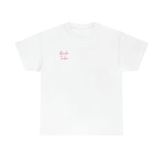 .: 100% cotton (fiber content may vary for different colors) .: Medium fabric (5.3 oz/yd² (180 g/m .: Classic fit .: Tear-away label .: Runs true to size Summer Cotton T-shirt With Branding, Summer Cotton Shirt With Logo Print, Basic Pink Cotton Shirt, Pink Cotton T-shirt With Text Print, Trendy Cotton Shirt With Logo Print, Spring Cotton Tops With Branding, Everyday White Print Cotton Tops, White Print Cotton Tops For Everyday, Pink Cotton Shirt With Branding