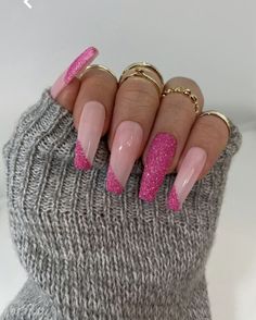 Nail Designs Valentines, Her Nails, Makijaż Smokey Eye, Acrylic Nails Coffin Short, Press Ons, Pink Nail, Gel Nail Designs