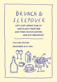 a flyer for brunch and sleepover