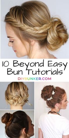 Easy Messy Bun Hairstyles, Easy Bun Tutorial, Bun Easy, Easy Messy Bun, Perfect Messy Bun, Bun Tutorials, Elegant Bun, Messy Bun Tutorial, Wedding Bun Hairstyles