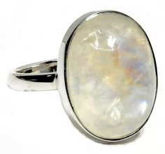 Rainbow Moonstone ring Gem Store, Moonstone Ring Sterling Silver, Rainbow Moonstone Ring, Ethereal Beauty, Moonstone Ring, Crystal Gems, White Stone, Rainbow Moonstone, Gift Item