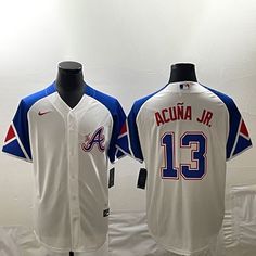 Hey Atlanta Braves fans! Get this game jersey for your OF Ronald Acuna Jr. Ronald Acuna Jr, Game Jersey, Oklahoma City Thunder, Nba Jersey, Dallas Mavericks, San Antonio Spurs, Seattle Mariners, San Diego Padres, Toronto Blue Jays