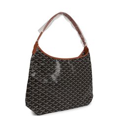 This Boheme hobo bag is in black goyardine canvas with palladium hardware, contrast stitching, tan chevroches calfskin lining, a zip closure, a detachable pouch, and a shoulder strap.The interior is lined in white linen.Origin: FranceCondition: New and never worn (plastic on hadles)Accompanied by: Goyard shopping bag, dustbag, felt, detachable pouchMeasurements: 15" x 12" x 4.5"; 8" shoulder strap Hermes Birkin 35, Hermes Birkin 25, Birkin 25, Madison Avenue, Rose Gold Hardware, Black Tan, Black And Tan, White Linen, Hobo Bag