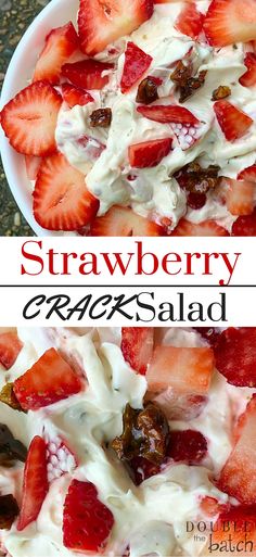 Strawberry Crack Salad Recipe – Strawberry Dessert Salad Desserts Potluck, Potluck Dessert, Banana Split Dessert, Ready Meals, Potluck Dinner, Tiramisu Dessert, Potluck Desserts, Strawberry Dessert, Strawberry Salad