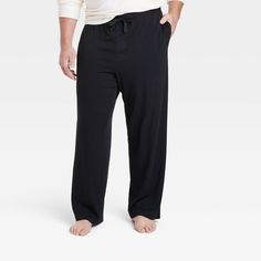 Stay comfortable all night in these Cotton Modal Knit Pajama Pants from Goodfellow & Co™. These regular-fit pajama pants are crafted from soft, midweight fabric blend with spandex for all-night cozy and stretchy comfort. A full elastic waistband with a front drawstring offers you a secure and comfortable fit, while two side pockets lend functional flair. You can coordinate them with different PJ tops for versatile sleepwear options. Goodfellow & Co™: Where style & fit are always in good company. Pajama Bottoms, Bottom Clothes, Mens Big And Tall, Big & Tall, Good Company, Night In, Pajama Pants, Comfort Fit, Sleeve Length