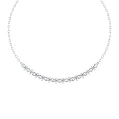 Classic and eye-catching, this diamond necklace will make a great addition to her collection. Crafted in 10K white gold, this design showcases an array of diamond-adorned marquise-shapes. Smaller diamonds dot the design for added sparkle. Captivating with 2 cts. t.w. of diamonds and a bright polished shine, this 17.0-inch cable chain necklace with 1.0-inch extender secures with a lobster claw clasp. Cable Chain Necklace, Showcase Design, Cable Chain, Lobster Claw, Diamond Necklace, Chain Necklace, Cable, Dots, Diamonds