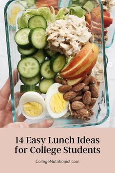 Healthy Lunch For College Students, Meal Plan For College Students Healthy, Quick College Lunch Ideas, Easy Healthy Meals For Students, Healthy Lunches For College Students, Lunch Meal Prep For College Students, Easy Wfh Lunch, Lunch College Student, Fast And Healthy Lunch Ideas