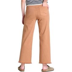 When the daily adventure consists of various beverages and friends in town we opt for the Toad&Co Balsam Seeded Cutoff Pant. These pants boast a high-waisted and slightly cropped design to go along with the stretchy cotton fabric. Fall Brown Bottoms With Frayed Hem, Brown Bottoms With Frayed Hem For Fall, Casual Brown Bottoms With Frayed Hem, Casual Pants With Frayed Hem For Fall, Casual Fall Pants With Frayed Hem, Casual Mid-rise Brown Bottoms, Casual Brown Mid-rise Bottoms, Everyday Cotton Pants With Frayed Hem, Cotton Pants With Frayed Hem For Everyday Wear