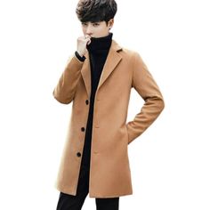 Free & Fast shipping 100% Satisfaction guarantee 30 Days Money Back 100% DELIVERED & TRACKED lowest price guranteed on all orders top quality Your Best Choice & 5 STAR SERVICE Men's Woolen Jacket Single Breasted Trench Coat Slim Fit Lapel Collar Korean New DESCRIPTION Brand Unbranded Size M-5XL Size Type Regular Style Trench Coat Accents Button Chest Size 94-110CM Country/Region of Manufacture China Department Men Distressed No Features Single-Breasted Fit Regular Garment Care Machine Washable G Casual Business Wool Coat For Spring, Casual Wool Coat For Business In Spring, Casual Spring Wool Coat For Business, Casual Spring Business Wool Coat, Casual Long Sport Coat For Fall, Beige Casual Business Outerwear, Casual Fall Business Outerwear, Fall Solid Collared Sport Coat, Classic Spring Outerwear With Stand Collar