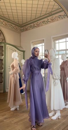 Ootd Kondangan Dress, Dress Kondangan Hijab, Bridesmaids Hijab, 2023 Dress, Dress Bridesmaids, Stile Hijab, Dress Pesta, Pretty Quinceanera Dresses, Muslim Outfits Casual